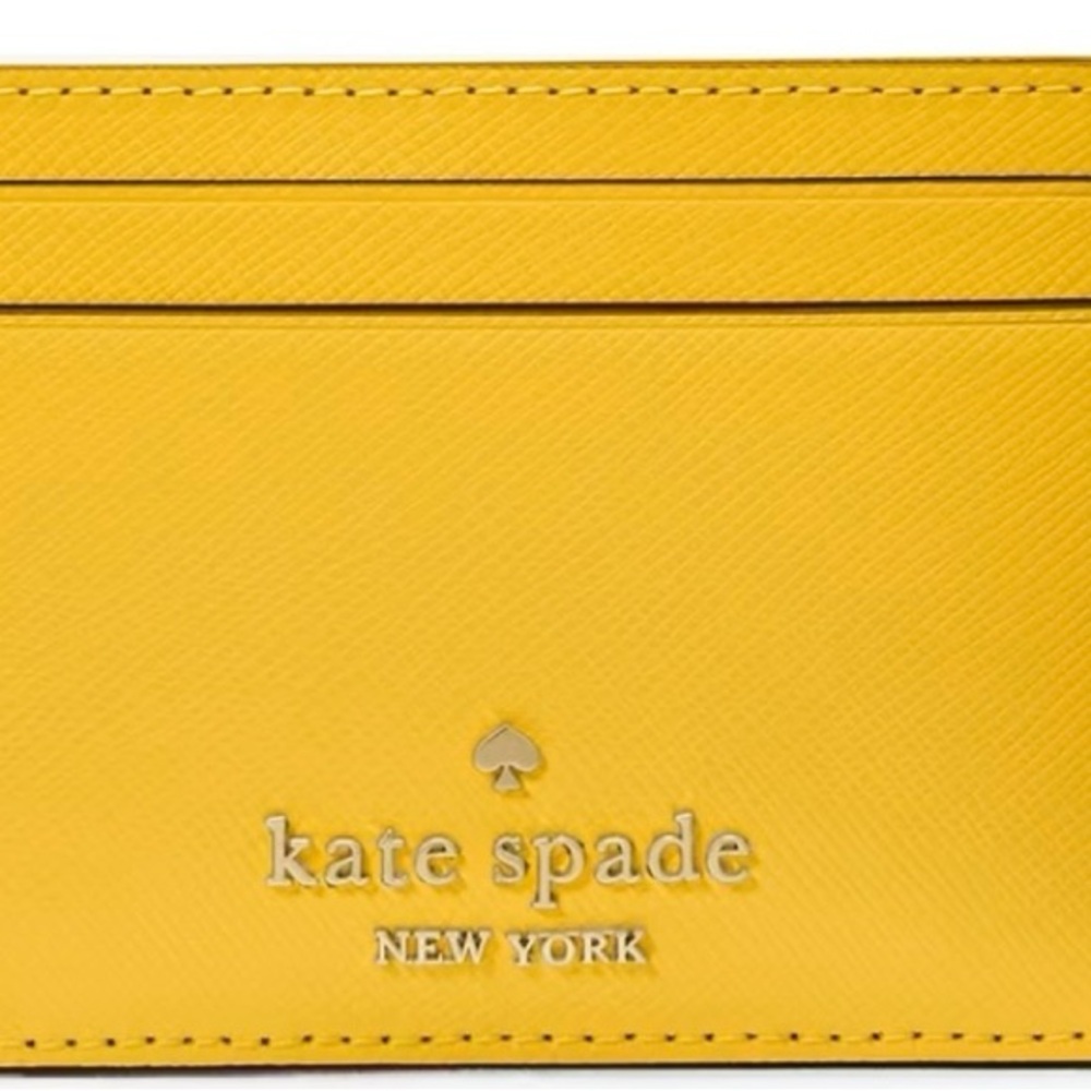 NWT-Kate Spade- Daffodil Colored Leather Card Holder
